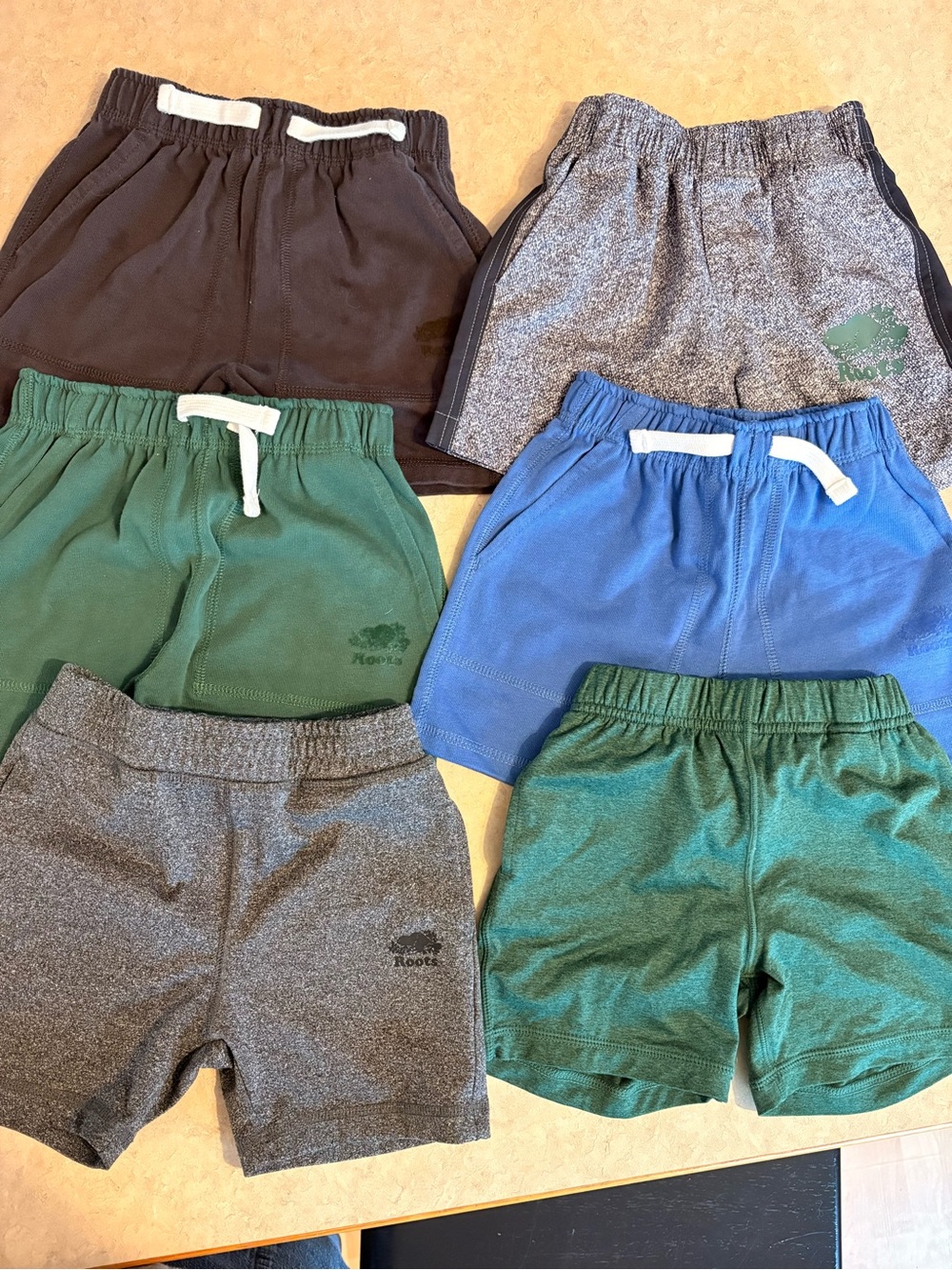 Roots Kids Shorts Bundle - Black, Gray, Green, Blue, Teal